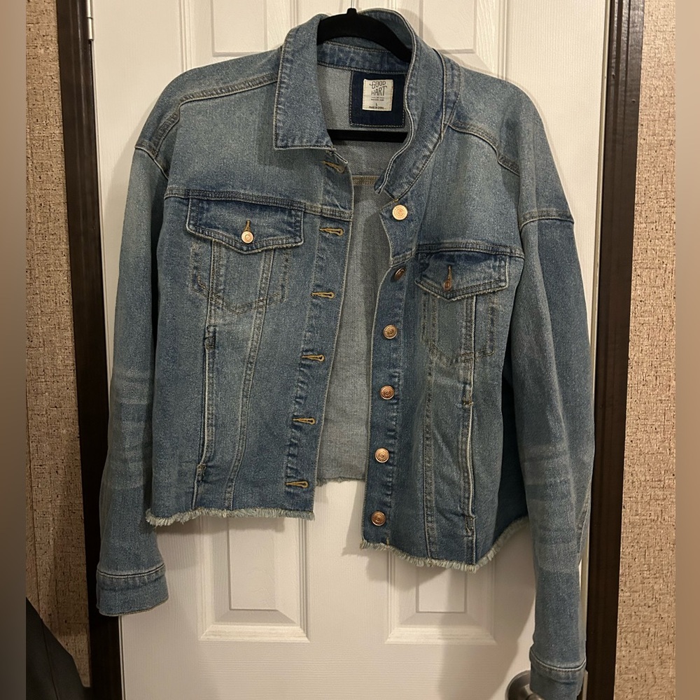 Good Hart Cropped Jean Jacket